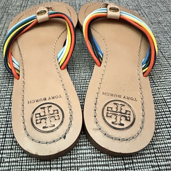 Tory Burch Sienna Multi-Colored Strappy Thong Sandal - Picture 10 of 12